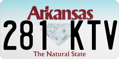 AR license plate 281KTV