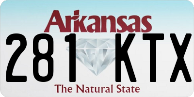 AR license plate 281KTX