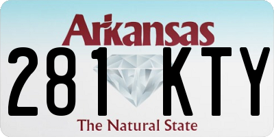 AR license plate 281KTY