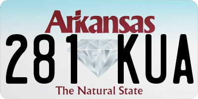 AR license plate 281KUA
