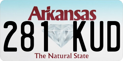 AR license plate 281KUD