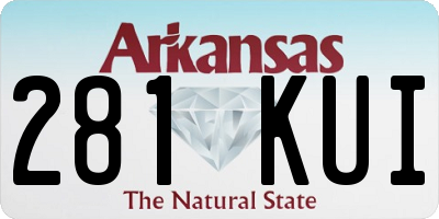 AR license plate 281KUI
