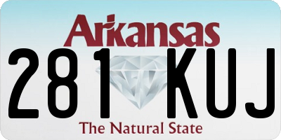AR license plate 281KUJ