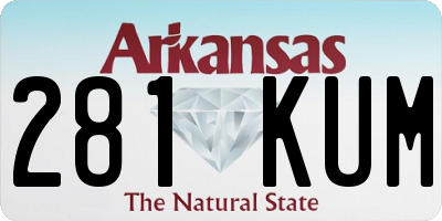 AR license plate 281KUM
