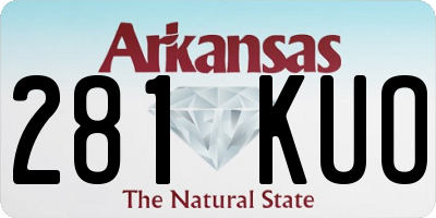 AR license plate 281KUO