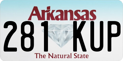 AR license plate 281KUP
