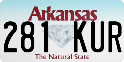 AR license plate 281KUR