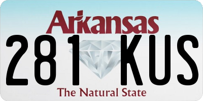 AR license plate 281KUS