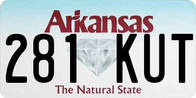AR license plate 281KUT