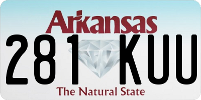 AR license plate 281KUU