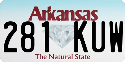 AR license plate 281KUW