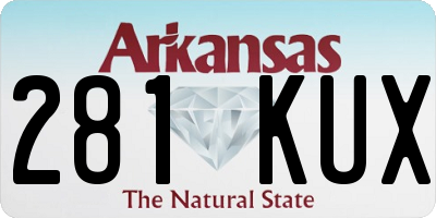AR license plate 281KUX