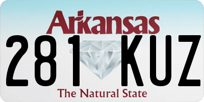 AR license plate 281KUZ