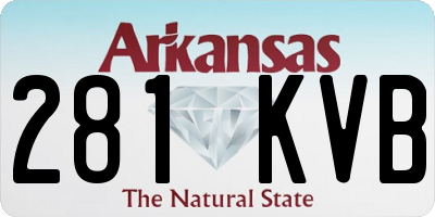 AR license plate 281KVB