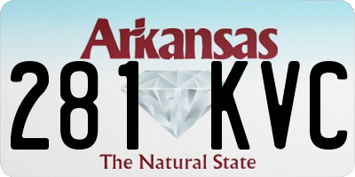 AR license plate 281KVC