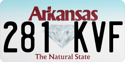 AR license plate 281KVF