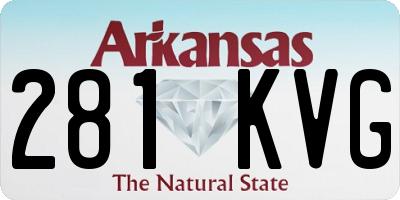 AR license plate 281KVG