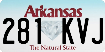 AR license plate 281KVJ