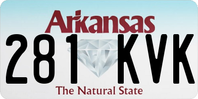 AR license plate 281KVK