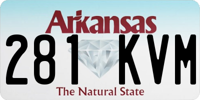 AR license plate 281KVM