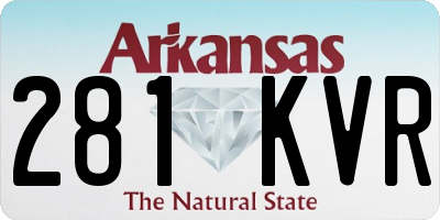 AR license plate 281KVR