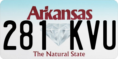 AR license plate 281KVU