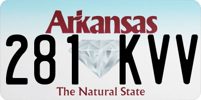 AR license plate 281KVV