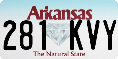 AR license plate 281KVY