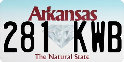 AR license plate 281KWB