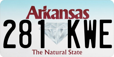 AR license plate 281KWE