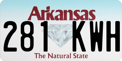 AR license plate 281KWH