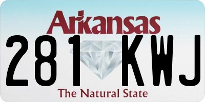 AR license plate 281KWJ