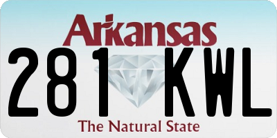 AR license plate 281KWL