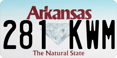 AR license plate 281KWM