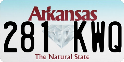 AR license plate 281KWQ