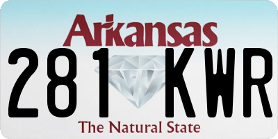AR license plate 281KWR