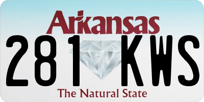 AR license plate 281KWS