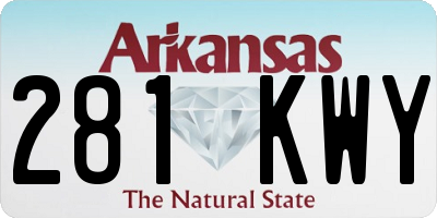 AR license plate 281KWY