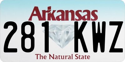 AR license plate 281KWZ