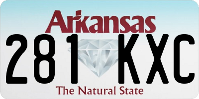 AR license plate 281KXC