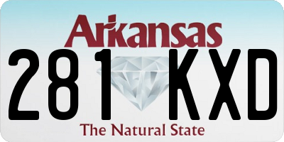 AR license plate 281KXD