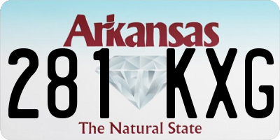 AR license plate 281KXG