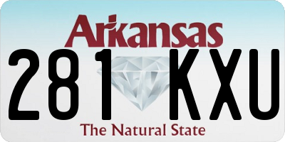 AR license plate 281KXU