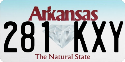 AR license plate 281KXY