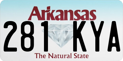 AR license plate 281KYA