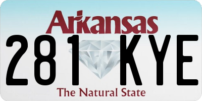 AR license plate 281KYE