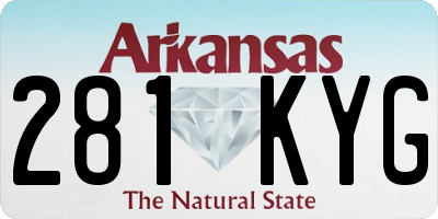 AR license plate 281KYG