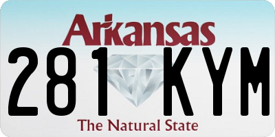 AR license plate 281KYM