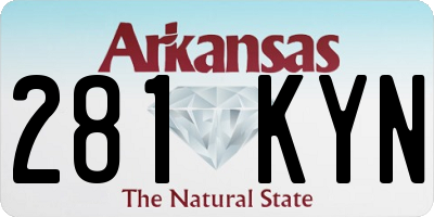 AR license plate 281KYN