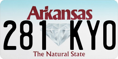 AR license plate 281KYO